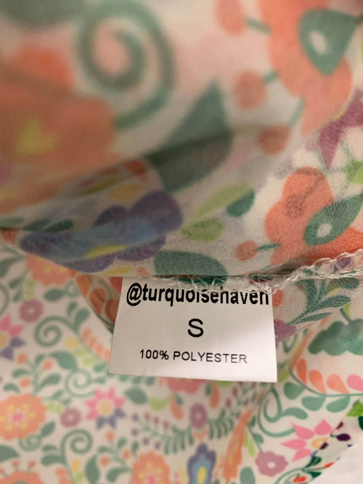 Size S Turquoise Haven Blouse